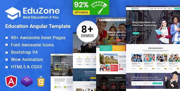 Download EduZone v1.0 – Education Course & School Angular 10 Template | Free Nulled Scripts