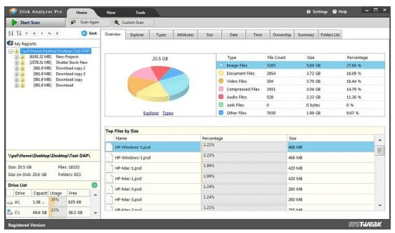 SysTweak Disk Analyzer Pro