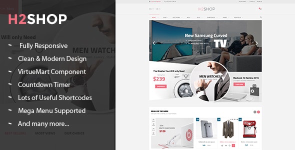 Download H2shop v3.9.6 – Responsive Multipurpose VirtueMart Theme | Free Nulled Scripts