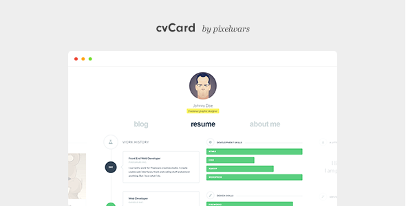 cvCard WP v1.4.2 - Responsive vCard WordPress Theme