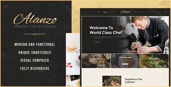 Alanzo v1.0.2 - Personal Chef & Catering WordPress Theme