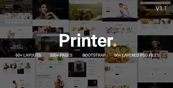 Printer v1.1 - Responsive Multi-Purpose HTML5 Template