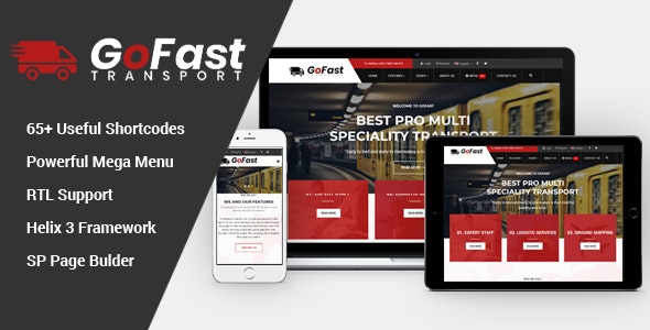 GoFast v3.9.6 - Multipurpose Transport & Logistics Joomla Template