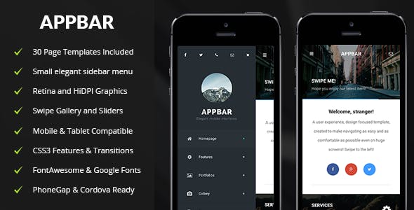 AppBar Mobile v1.0 - Mobile Template