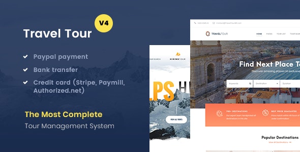 Travel Tour v4.1.8 - Tour Booking, Travel Booking Theme