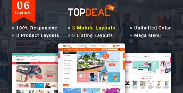 TopDeal v1.1.0 - Responsive MultiPurpose HTML 5 Template (Mobile Layouts Included)