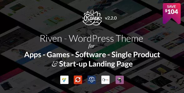 Riven v2.3.1 - WordPress Theme for App, Game, Single Product Landing Page
