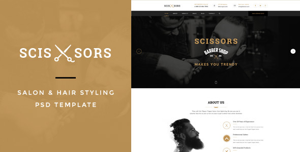 Download Scissors v1.0 – Salon & Hair Styling PSD Template | Free Nulled Scripts