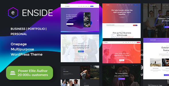 Download Enside v1.2.1 – Multipurpose Onepage WordPress Theme | Free Nulled Scripts