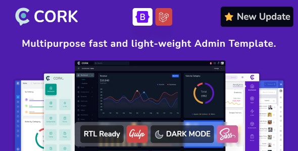 Cork v2.1.1 - Responsive Admin Dashboard Template