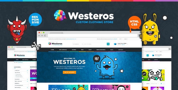 Westeros - Custom Clothing Responsive HTML Template - updated