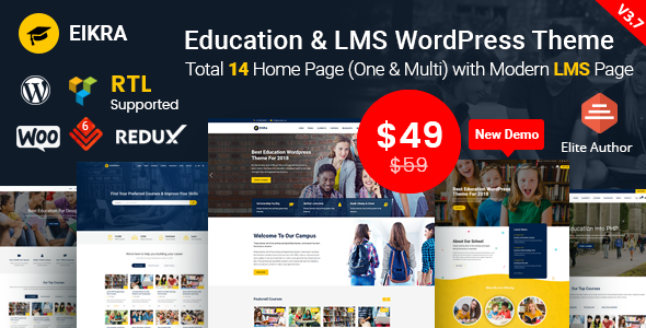 Eikra Education v3.8 - Education WordPress Theme