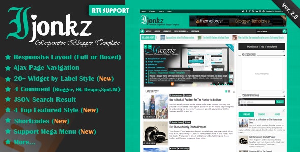 Download Ijonkz v2.0 – Responsive Magazine/News Blogger Template | Free Nulled Scripts