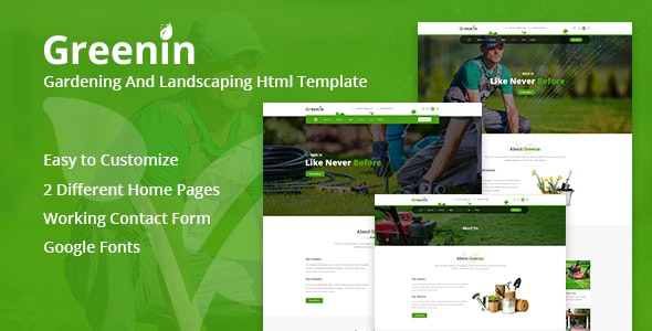 Greenin - Environment HTML Template