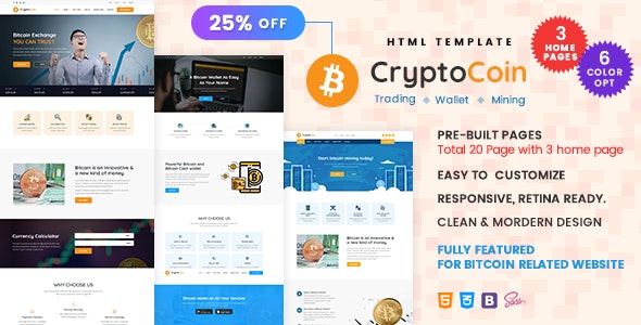 CryptoCoin v1.0 - Bitcoin Crypto Currency Wallet and Mining Template