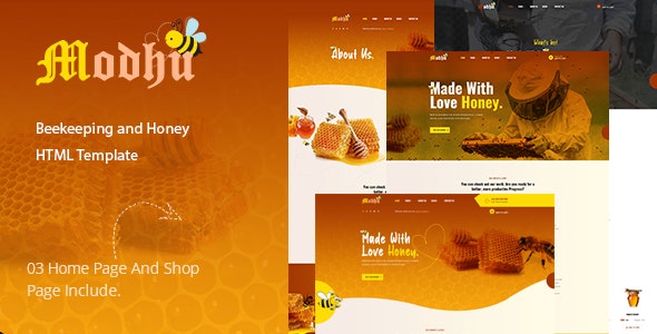 Modhu v1.0 - Beekeeping and Honey HTML Template