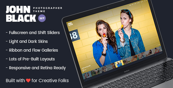 JohnBlack Photography v1.8.3 - Fullscreen WordPress Theme