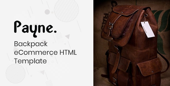 Payne v1.0 - Backpack eCommerce HTML Template