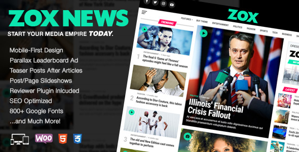 Zox News v3.1.1 - Professional WordPress News