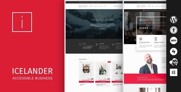 Icelander v1.5.4 - Accessible Business Portfolio & WooCommerce WordPress Theme