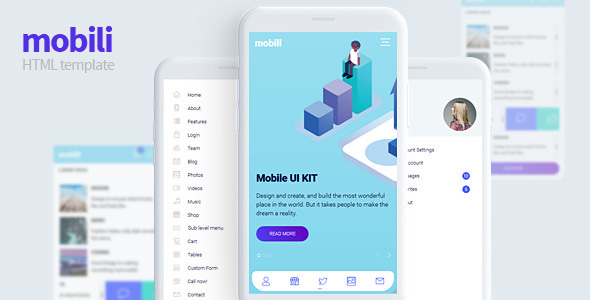 Mobili - HTML Mobile Template