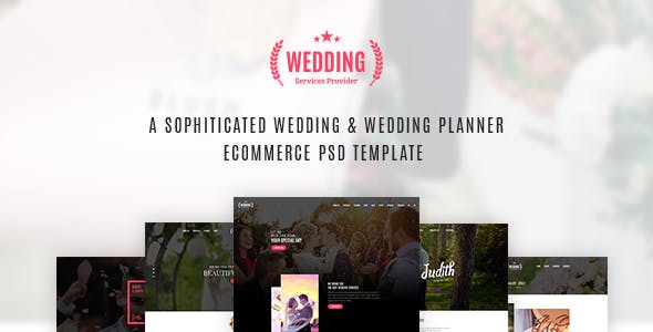 Wedding & Wedding Planner PSD Template