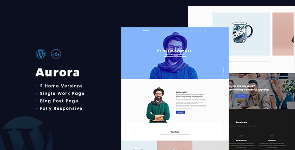 AuroraX v1.0 - Portfolio WordPress Theme