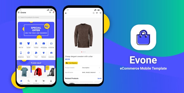 Evone v1.0 - eCommerce Shop & Store Mobile Template