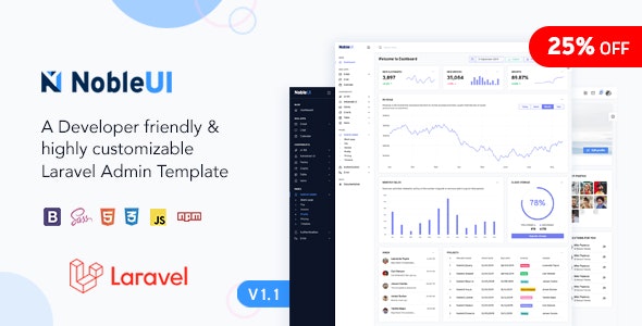 NobleUI v1.1 - Laravel Admin Template