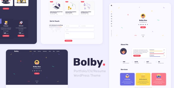 Bolby v1.0.2 - Portfolio/CV/Resume WordPress Theme