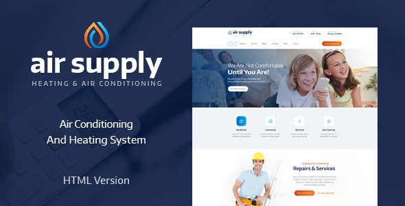 AirSupply v1.0 - Air Conditioning and Heating Services Site Template