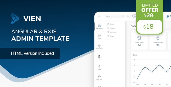 Vien v1.0 - Angular Admin Template