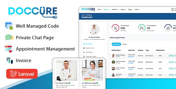 Doccure v1.0 - Doctor Appointment Booking System Template (HTML + Laravel)