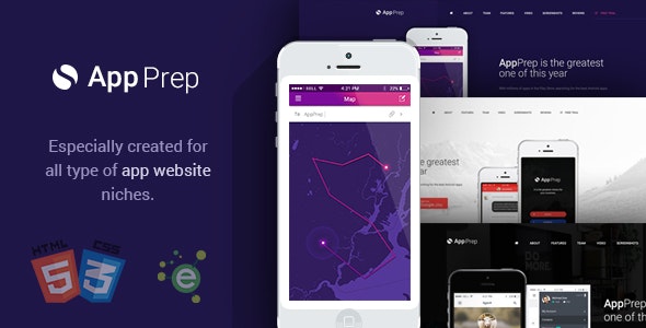 AppPrep v1.0 - Creative App Landing Page HTML5 Template + RTL