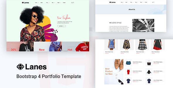 Lanes v1.0 - eCommerce Bootstrap 4 Template