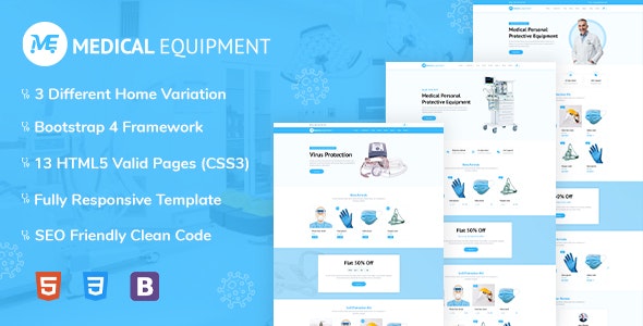 Medical Equipment v1.0 - PPE Kit Reseponsive HTML Template