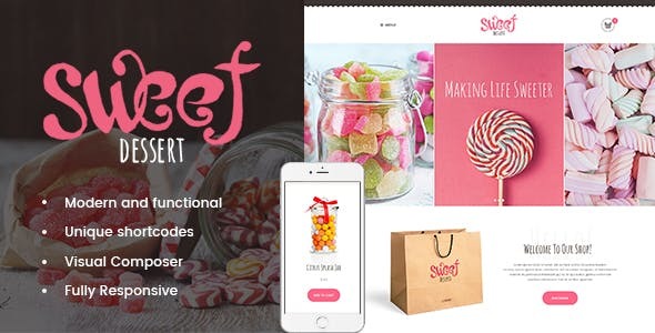 Sweet Dessert v1.1.4 - Sweet Shop & Cafe WordPress Theme