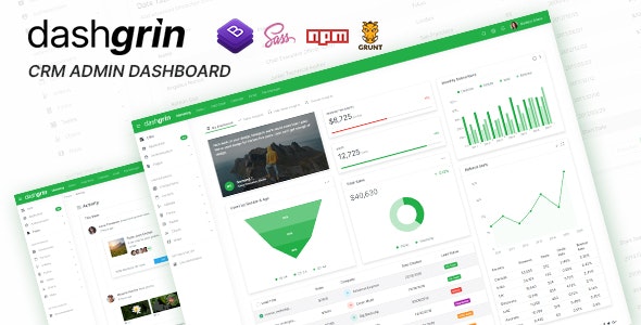 Dashgrin v1.0 - Responsive Data Analytics Admin Dashboard Template