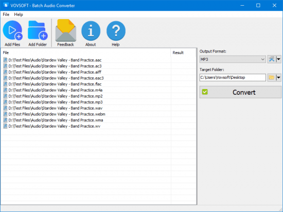 Download VovSoft Batch Audio Converter v1.7 Portable