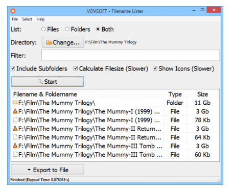 Download VovSoft Filename Lister 3.5 Portable [Latest]