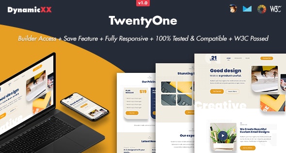 TwentyOne v1.0 - Responsive Email + Online Template Builder