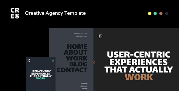 CRE8 v1.0 - Creative Agency HTML Template