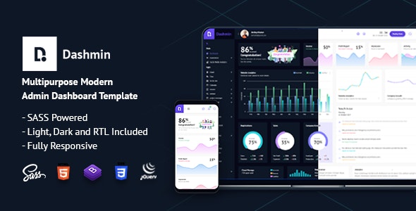 Dashmin v1.0 - Responsive Admin Dashboard Template