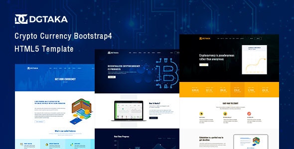 Dgtaka - CryptoCurrency Bootstrap 4 Template