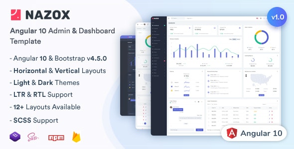 Nazox v1.0 - Angular 10 Admin & Dashboard Template