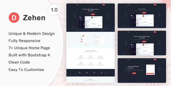 Zehen v1.0.0 - Landing Page Template