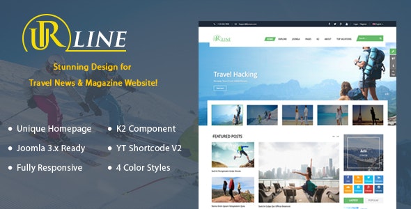 Urline v3.9.6 - Responsive Travel News Joomla Template