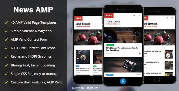 Download AMP News Mobile – Mobile Google AMP Template | Free Nulled Scripts