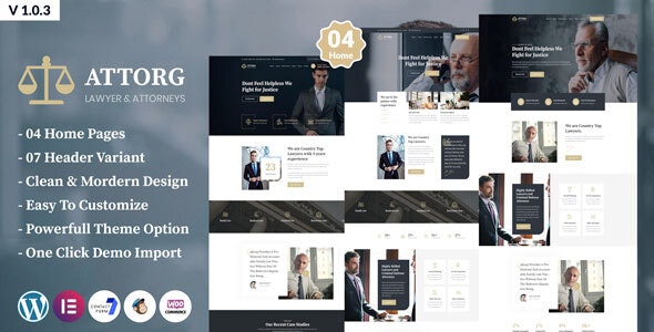 Attorg v1.0.3 - Attorney & Lawyer WordPress Theme