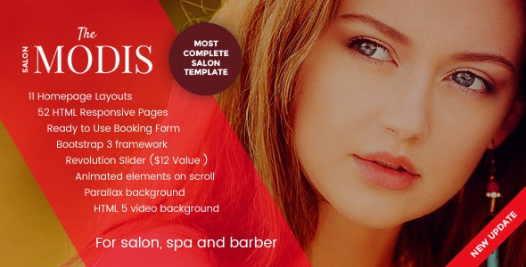 Modis v1.3.4 - Salon, Spa & Barber Website Template